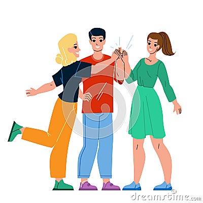 Man And Woman Colleagues Together Work Vector Vector Illustration