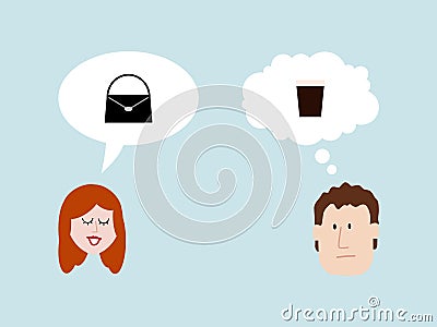 Man And Woman Conversation Stock Photo