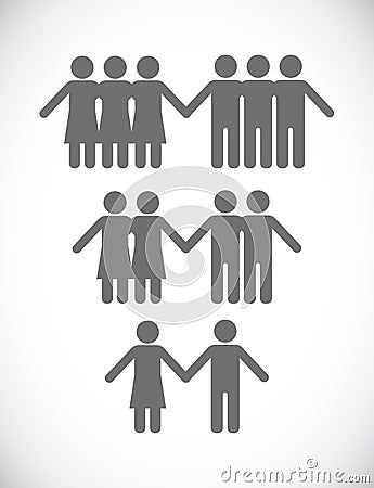 Man woman friends icon Vector Illustration