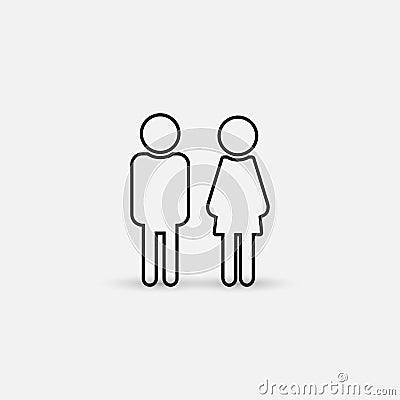 Man and woman icon vector Vector Illustration