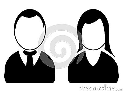 Man and Woman Icons Stock Photo
