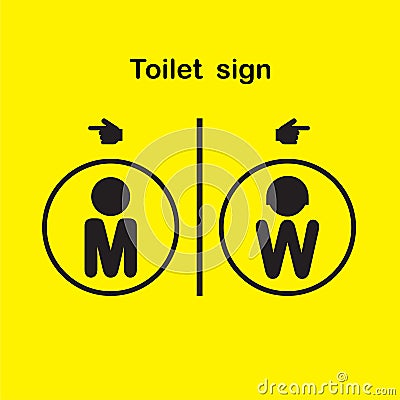 Man and woman toilet sign, restroom symbol. Vector Illustration