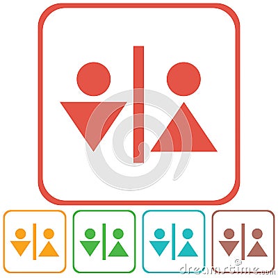 Man and Woman Toilet Vector Illustration