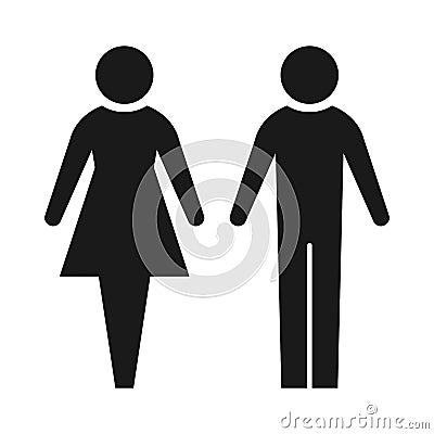 Man and woman toilet vector icon Vector Illustration