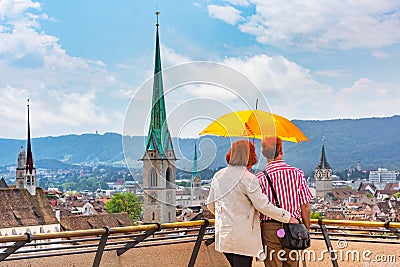 Zurich, the largest city in Switzerland Editorial Stock Photo