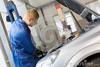 Man worker in auto service Stock Photo