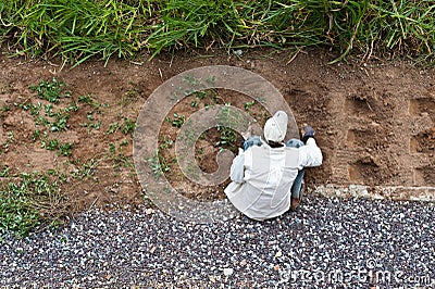 Man at working Stock Photo