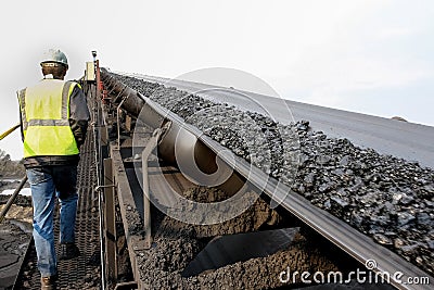 Man working in Coal Mining in South Africa Editorial Stock Photo