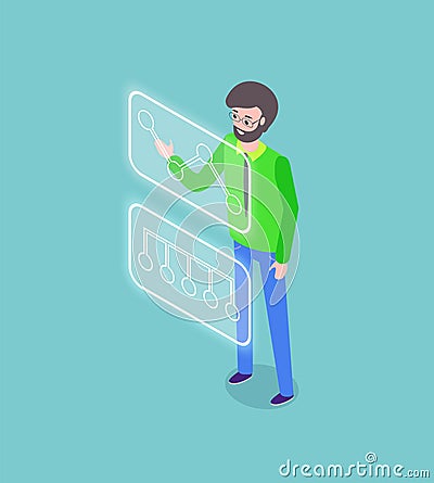 Tech Startup, Testing Platform, Business Vector Vector Illustration