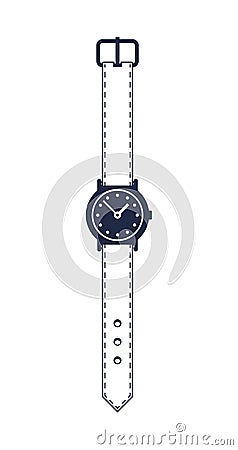 Man wristwatch isolated vector icon Vector Illustration