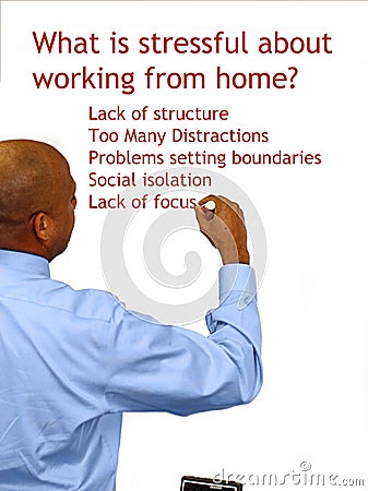 Reasons For Stress When Working From Home Stock Photo