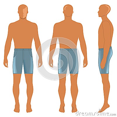 Man& x27;s silhouette in briefs Vector Illustration