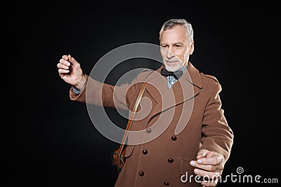 Man in years looking forward Stock Photo