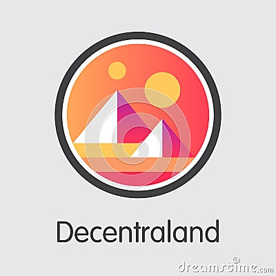 MANA - Decentraland. The Logo of Money or Market Emblem. Vector Illustration