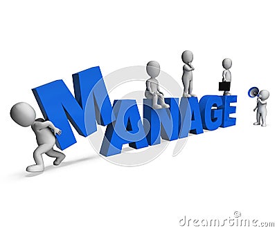 Manage Characters Shows Managing Management And Leadership Stock Photo