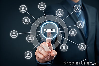 Manage management Stock Photo