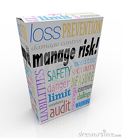 Manage Risk Package Box Security Safety Limit Liability Loss Stock Photo