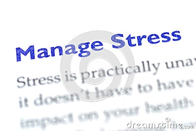 Manage stress Stock Photo