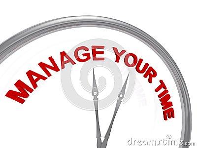 Manage your time on clock Stock Photo