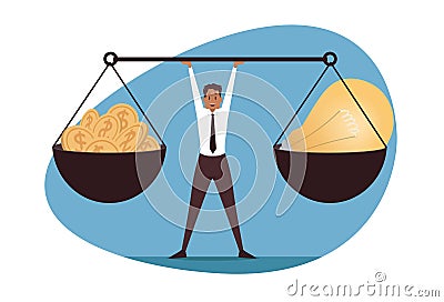 Management balance, leadership, business concept Vector Illustration