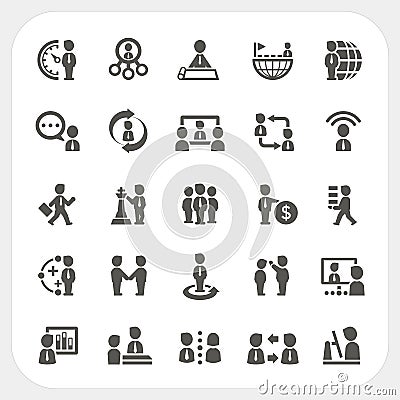 Management and Business icons set Vector Illustration