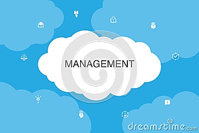Management Infographic cloud design Vector Illustration