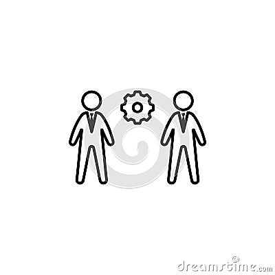 Management, solution, businessmen icon on white background. Can be used for web, logo, mobile app, UI, UX Vector Illustration