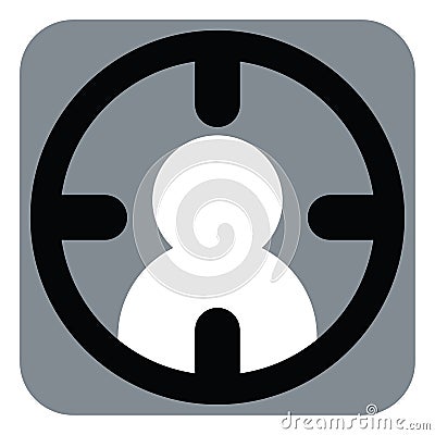 Management target person, icon Vector Illustration