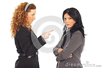 Manager conflict employee woman Stock Photo