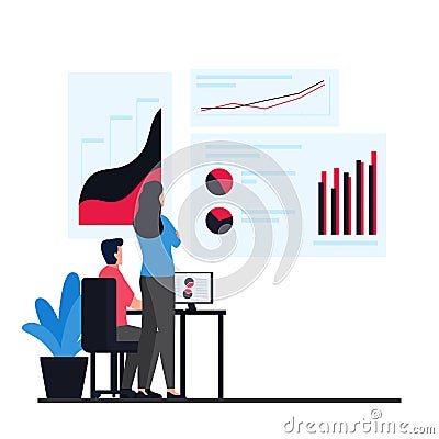Flat business vector concept illustration Stock Photo