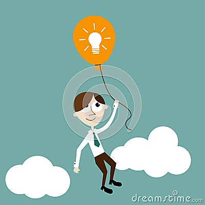 Manager with idea Vector Illustration