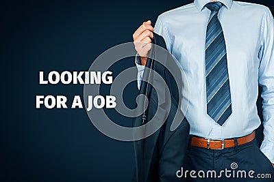 Manager looking for a job after corona crisis concept Stock Photo