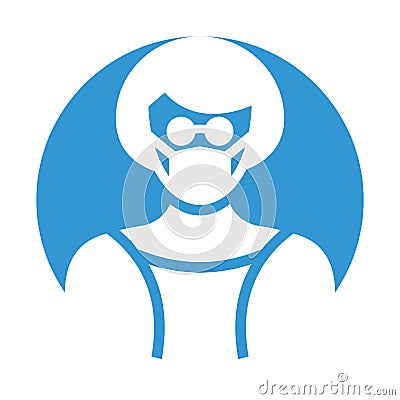 Manager Wearing mask Vector Icon which can easily modify or edit Vector Illustration