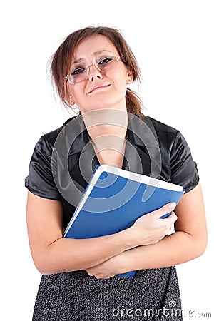 Manager woman, in a hysterics, isolated. Stock Photo