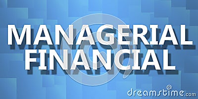 Managerial Finance word on pixelated background Stock Photo