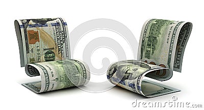 Managing American Dollar Stock Photo