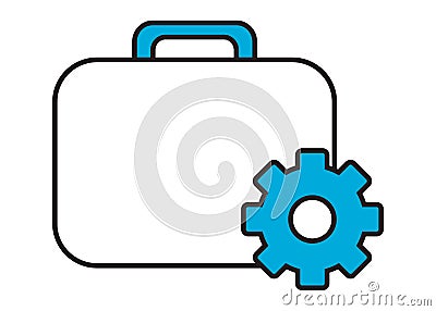 Managing concept icon isolated on white background - vector Stock Photo