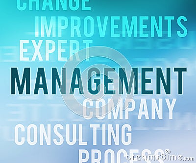 Managment in Tag Cloud Stock Photo