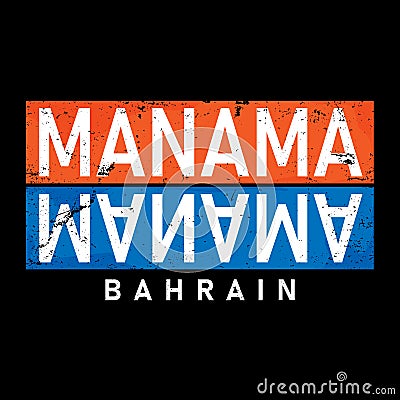 Manama city name. Modern TYPOGRAPHY for Printing,background ,logo, for posters, invitations, cards, etc. Typography Stock Photo