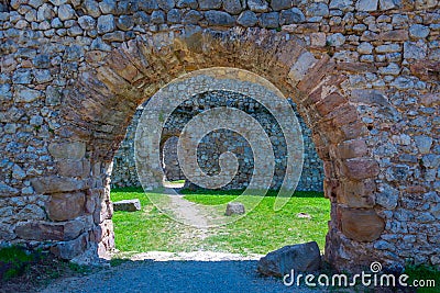 Manasija monastery in Serbia during a sunny day Stock Photo