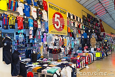 10.11.2022 Manavgat, Turkey - Bazaar. Marketplace with clothing items in the district of the Antalya Province in Turkey Editorial Stock Photo