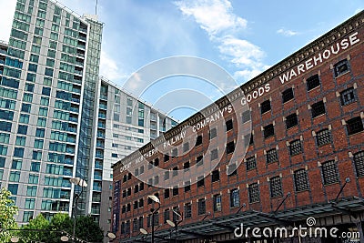 Great Northern Railway Company`s Goods Warehouse in Manchester, UK Stock Photo