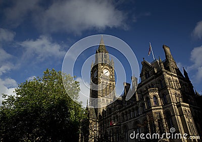 Manchester, Greater Manchester, UK, October 2013, Manchester Town Hall Editorial Stock Photo