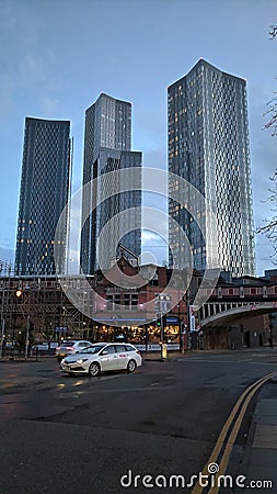 Manchester Skyscrapers City Centre Skyline Editorial Stock Photo