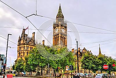 Manchester Town Hall in England Editorial Stock Photo