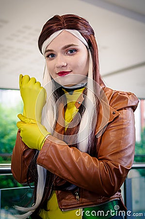 Rogue from X Men Cosplayer Editorial Stock Photo