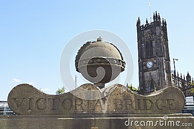 Manchester, UK - 4 May 2017: Exterior Of Manchester Cathedral Stock Photo