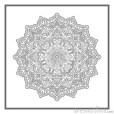 Leaf Flower Petal Coloring Mandala Art Simple Graphic Shape Vector Floral Outline Vintage Decorative Elements Part 1 Vector Illustration