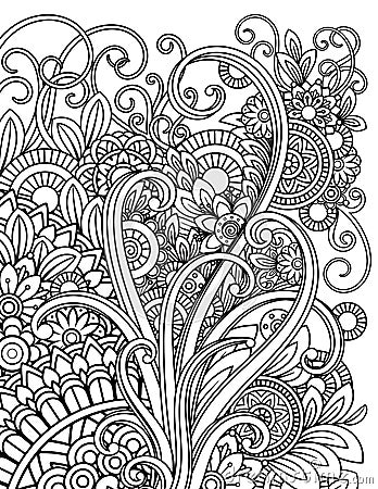 Mandala adult coloring pages Vector Illustration