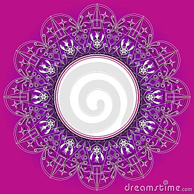 Mandala blank templates that can be easily added in the form of writing designs and so on Stock Photo